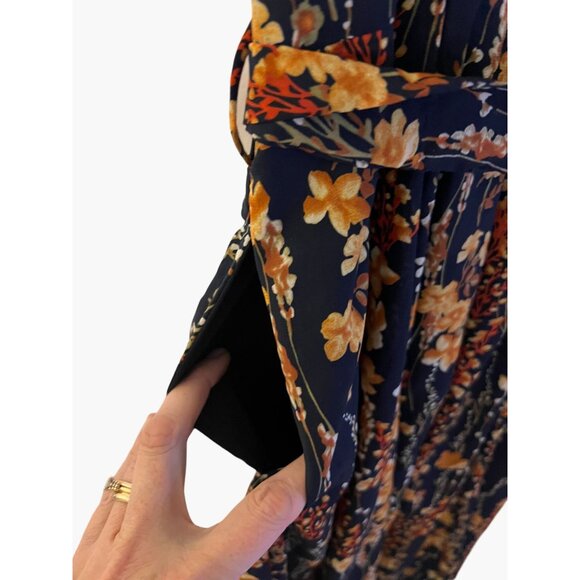 Eshakti WAYWARD FANCIES STYLE # cl0076797 Halter Neck Floral Print Georgette Dre - Picture 9 of 10